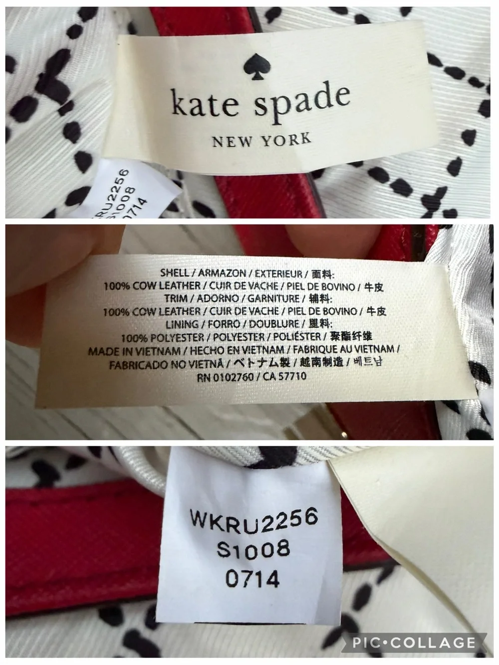 kate spade Newbury Lane Sally crossbody bag in red saffiano leather
